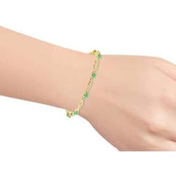 RYLOS Bracelets for Women 925 Silver Serenity Wave Tennis Bracelet Gemstone & Genuine Diamonds Adjustable to Fit 7''-8'' Wrist, 9 Gorgeous 5X3MM Jewelry for Women Friendship Bracelets