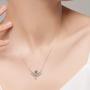 LUHE Sterling Silver Rose Flower, Heartbeat, Double Hearts, Celtic Necklace for Mom Girlfriend Wife Sisters