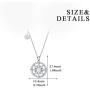 POPLYKE Sterling Silver Compass Pendant Necklace with Created Opal,Inspirational Necklace for Women Girls