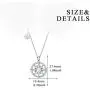 POPLYKE Sterling Silver Compass Pendant Necklace with Created Opal,Inspirational Necklace for Women Girls POPLYKE Sterling Silver Compass Pendant Necklace with Created Opal,Inspirational Necklace for Women Girls