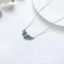 925 Stealing Sliver Oxidized Rose Turquoise necklace New Type Gift For Women Girl,18+2 Inch O Chain