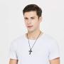 CHOLER Cross Necklace for Men Steel Pendant Lords Prayer Religious Necklace
