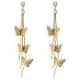 JMS18K Gold Plated Dainty Vivid Butterfly Tassel Earrings Silver Post CZ 3D butterfly Drop Dangle Earrings Fairy Earrings for Women Girls JMS18K Gold Plated Dainty Vivid Butterfly Tassel Earrings Silver Post CZ 3D butterfly Drop Dangle Earrings Fairy Earrings for Women Girls