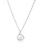Vanbelle Sterling Silver Jewelry Pearl Pendant Necklace with White Swarovski Pearl & Cubic Zirconia Stones and Rhodium Plated for Women and Girls