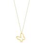 Gelin 14k Gold Butterfly Pendant Necklace for Women, 18''