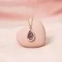 ENZOMAR Amethyst Crystal Necklace for Women - Best Friend Birthday Gifts for Women, Mothers Day Jewelry, Crystals and Healing Stones Bulk, Great Grandma Necklace, Anniversary Jewelry, Sterling Silver Rose Gold, Pendant Necklace, Dainty Necklace