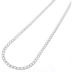 Authentic Solid Sterling Silver Cuban Curb Link .925 ITProLux Necklace Chains 2MM - 10.5MM, 16'' - 30'', Curb Link Chain Necklace, Men & Women, Made In Italy, Next Level Jewelry