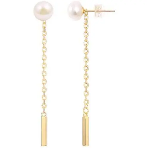 Long Pearl Chain Earrings for Women 18k Gold Chain Cultured Freshwater Baroque Pearl Dangling Earrings Dainty Wedding Jewelry for Bridesmaid Gift Long Pearl Chain Earrings for Women 18k Gold Chain Cultured Freshwater Baroque Pearl Dangling Earrings Dainty Wedding Jewelry for Bridesmaid Gift