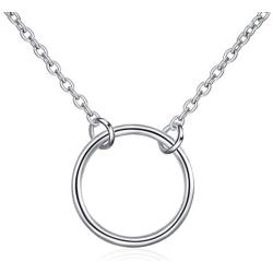 YFN 925 Sterling Silver Karma Choker Necklace Open Circle Choker Necklace for Women Jewelry Gifts