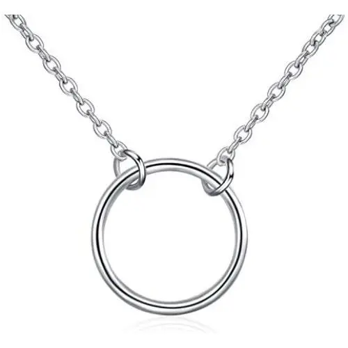 YFN 925 Sterling Silver Karma Choker Necklace Open Circle Choker Necklace for Women Jewelry Gifts