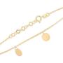 GELIN 14k Solid Gold Round Disc with Genuine Diamond Station Link Chain Bracelet - Gold Bracelet for Women