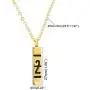 SKQIR Mens Stainless Steel Vertical Cuboid Xanax Pill ID Bar Pendant Necklace Jewelry