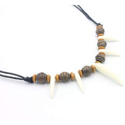 Scddboy Caveman Necklace,Bone Tooth Necklace for men
