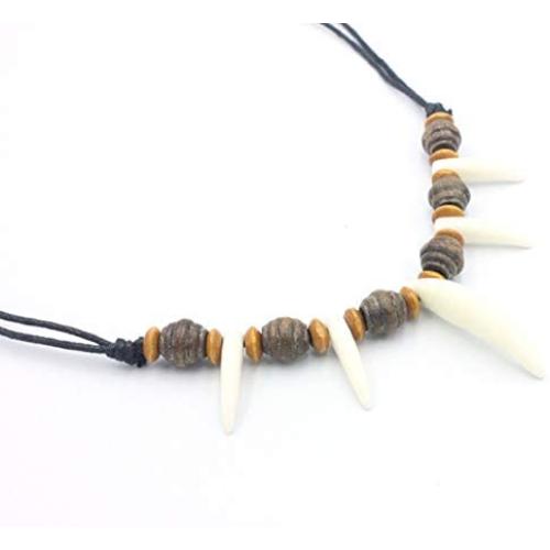 Scddboy Caveman Necklace,Bone Tooth Necklace for men