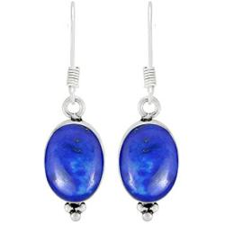 Lapis Earrings 925 Silver Overlay handmade Dangle Earrings