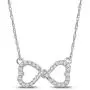 Sterling Silver Diamond Heart infinity Pendant Necklace (1/5 cttw, I-J Color, I2-I3 Clarity), 18'' Sterling Silver Diamond Heart infinity Pendant Necklace (1/5 cttw, I-J Color, I2-I3 Clarity), 18''