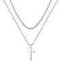 Ursteel Cross Necklace for Men, Stainless Steel Silver Black Gold Layered Rope Chain Cross Pendant Necklace Simple Jewelry Gifts Chain Necklace for Men, 16-26 Inches Box Chain Ursteel Cross Necklace for Men, Stainless Steel Silver Black Gold Layered Rope Chain Cross Pendant Necklace Simple Jewelry Gifts Chain Necklace for Men, 16-26 Inches Box Chain