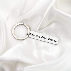 FUSTMW Fucking Great Engineer Keychain Gift Engineering Jewelry Architect, Aerospace, Software,Mechanical Engineer Gift
