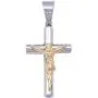 Double Rainbow Jewelry C08-P09 Mens Stainless Steel Gold Silver 2-Tone Jesus Cross Pendant 6mm Cuban Curb Necklace Chain Link Double Rainbow Jewelry C08-P09 Mens Stainless Steel Gold Silver 2-Tone Jesus Cross Pendant 6mm Cuban Curb Necklace Chain Link
