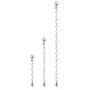 Sea of Ice 3 Pieces Set Sterling Silver Extenders Chain for Necklace Bracelet Anklet, 1'' 2'' and 4''