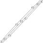 Sterling Silver Layered Bracelet for Women with Round Cut Simulated Diamond