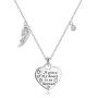 Memorial Urn Necklace for Dog Cat Pets Ashes,Engraved''Always in My Heart''Sterling Silver Dog Paw Pendant Necklace For Women Girls Unisex