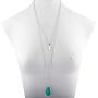 Lux Accessories Womens Stone Teardrop & Arrowhead Double Layered Necklace Set