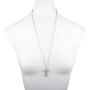 LUX ACCESSORIES Eiffel Tower Paris Pave Camera Tourist Faux Pearl Charm Necklace