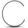 Glamulet Basic “C” Bangle 925 Sterling Silver Cuff Charms Bracelets For Women
