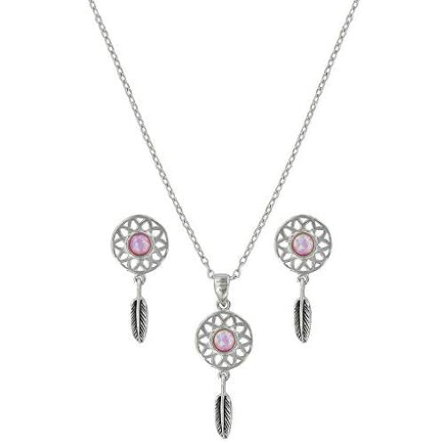 Montana Silversmiths Dreaming in Pink Opal Jewelry Set