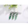 XIANNVXI Flower Wrapped Crystal Point Pendant Necklace Reiki Healing Crystals Stone Necklaces Gemstone Quartz Jewelry for Women
