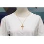 Natural Olive Wood Cross Pendant Necklace for Men Women Children Kids Boy Girl Gift Wooden Car Rearview Mirror Pendant