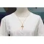 Natural Olive Wood Cross Pendant Necklace for Men Women Children Kids Boy Girl Gift Wooden Car Rearview Mirror Pendant