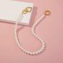 Eseres Pearl Necklace for Women with Heart Knot Pendant Girls Gift