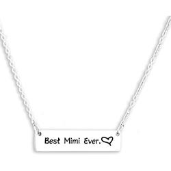 Kivosliviz Birthday Gift for Mimi Best Mimi Ever Necklace Jewelry for Grandma