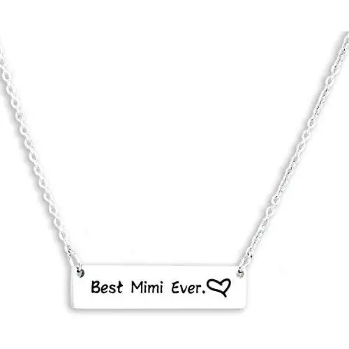 Kivosliviz Birthday Gift for Mimi Best Mimi Ever Necklace Jewelry for Grandma Kivosliviz Birthday Gift for Mimi Best Mimi Ever Necklace Jewelry for Grandma