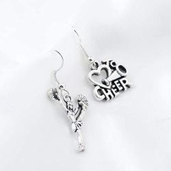 FUSTMW Cheer Charm Earring Cheerleading Earrings Gifts Cheer Jewelry Cheerleaders Gifts Cheer Coaches or Team