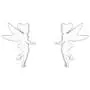 Disney Tinkerbell Sterling Silver Fairy Silhouette Stud Earrings