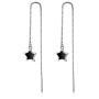 Frchalleretour Pearl Drop Stainless Steel Curved Threader Earrings for Professional Woman Pearl-Fringed Drop Dangle Tassel Chain Earrings Set Lightweight Hoop Dangle Tassel Earrings
