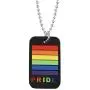 CENWA LGBT Gay Pride Rainbow Dog Tag Necklace Keychain LGBT Lesbian Jewelry Gift for Men Women
