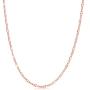 Kooljewelry 14k Rose Gold Figaro Link Chain Necklace (14, 16, 18, 20, 22, 24, 26, 30 or 36 inch)