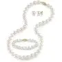THE PEARL SOURCE 14K Gold 6.5-7mm Round White Akoya Cultured Pearl Necklace, Bracelet & Earrings Set in 18'' Princess Length for Women THE PEARL SOURCE 14K Gold 6.5-7mm Round White Akoya Cultured Pearl Necklace, Bracelet & Earrings Set in 18'' Princess Length for Women