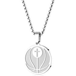 Jewelady Athletes Necklace Crafted in Stainless Steel Pendant for Men Women Football Soccer Basketball Volleyball.