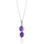 Peora Nurse Retirement Jewelry for Women - Sterling Silver Necklace Earrings Set Amethyst Oval Shape, Farewell Gifts for Coworker with Gift Box