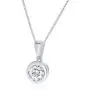 La Joya 1/6-1/3 Carat Total Weight (cttw) Certified Lab Grown Diamond Pendant Necklace - Bezel Set Yellow Gold Or White Rhodium Plated .925 Sterling Silver With Chain - GH Color And VS/SI Clarity La Joya 1/6-1/3 Carat Total Weight (cttw) Certified Lab Grown Diamond Pendant Necklace - Bezel Set Yellow Gold Or White Rhodium Plated .925 Sterling Silver With Chain - GH Color And VS/SI Clarity