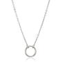 Ello Elli Silver, Rose Gold, Gold or Black Tone Karma Dainty Open Circle Minimalist Necklace