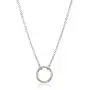 Ello Elli Silver, Rose Gold, Gold or Black Tone Karma Dainty Open Circle Minimalist Necklace
