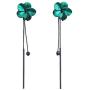 Eiffy Trendy Red Green Poppy Flower Black Long Line Bar Tassel Earrings for Women Charm Drop Dangle Earring Jewelry (Green)