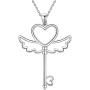 Besilver Triple Heart Necklace for Women Girls Antler/Butterfly/Crystal Iced Out Love Heart Jewelry Gifts for Christmas Day/Valentine Day/Birthday