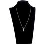 AOLO Initial Necklace 26 Letters from A-Z Stainless Steel Silver and Gold Color